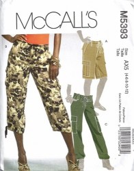 5393 CARGO DRAWSTRING SHORTS, PANTS LENGTHS PATTERN 14-20